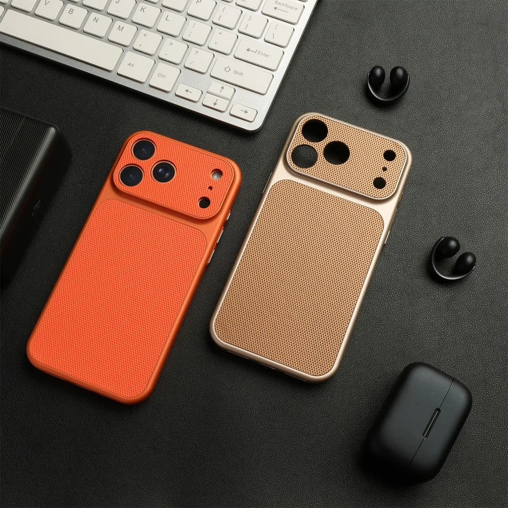Vintage Leather Diamond Textured iPhone Case