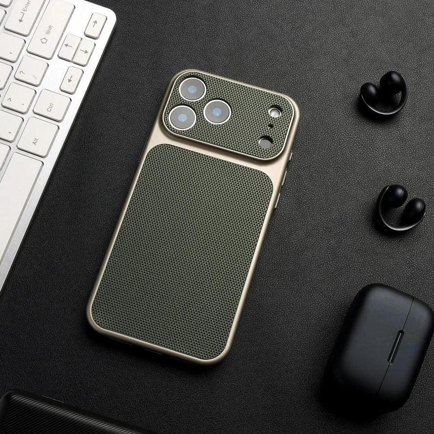Vintage Leather Diamond Textured iPhone Case