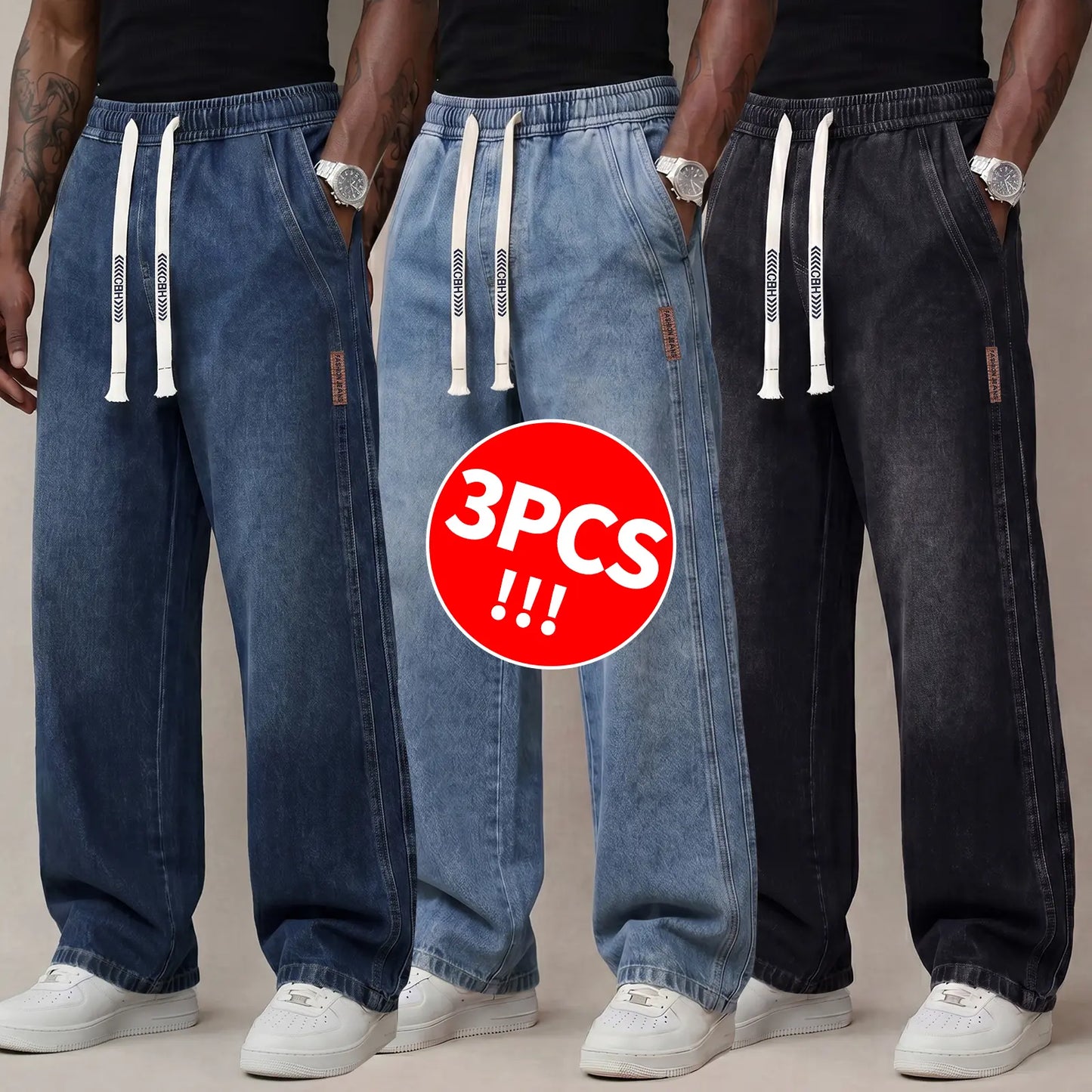 MEN'S STRETCHY COTTON JEANS