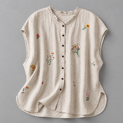 Jasmine Cotton Linen Blouse