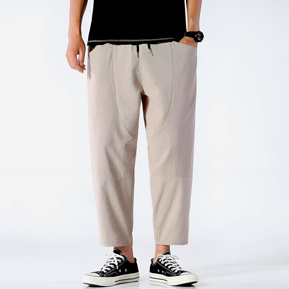 Urban Ease Cropped Cotton Pants