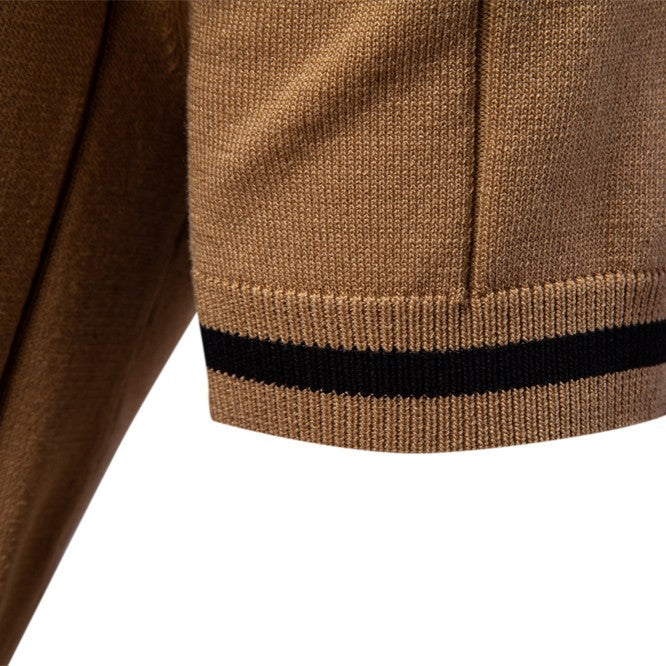 EROS | Tipped Cuff Zip Polo Shirt